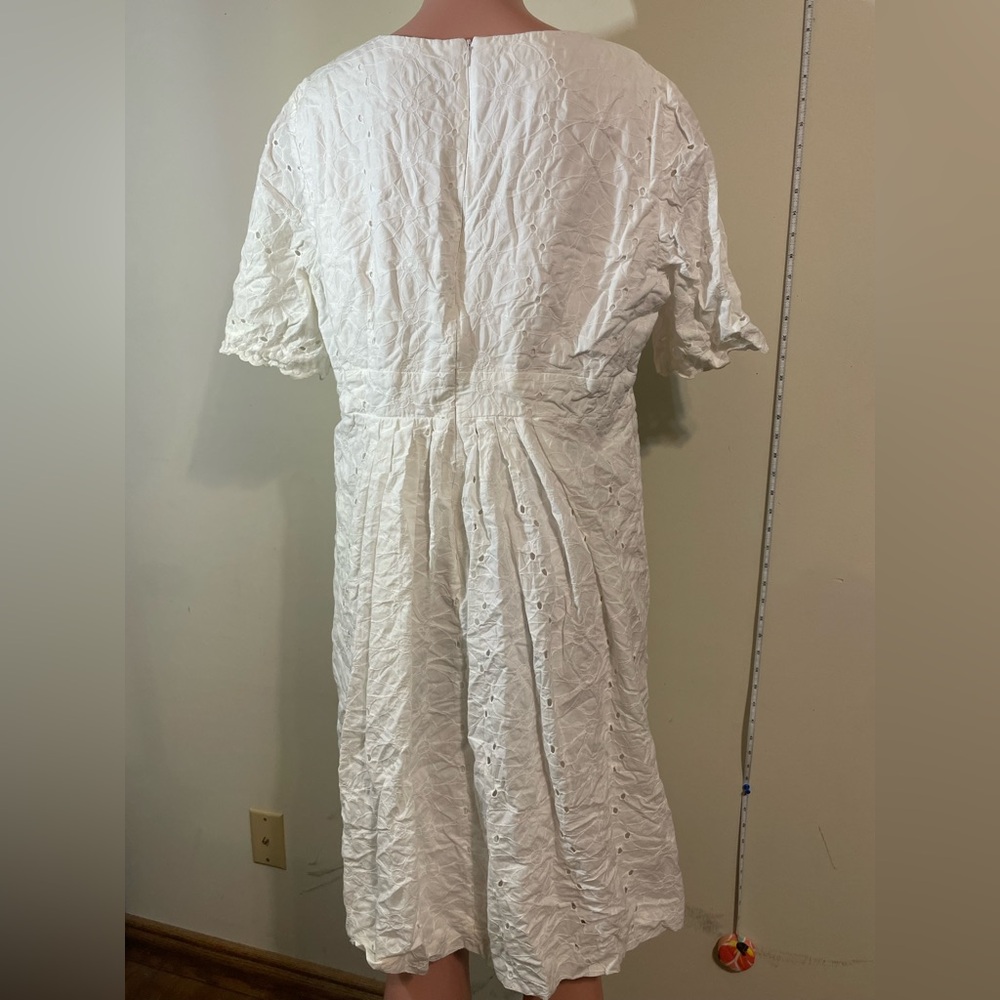Eliza J White Eyelet Cotton Midi Dress - Picture 4 of 9